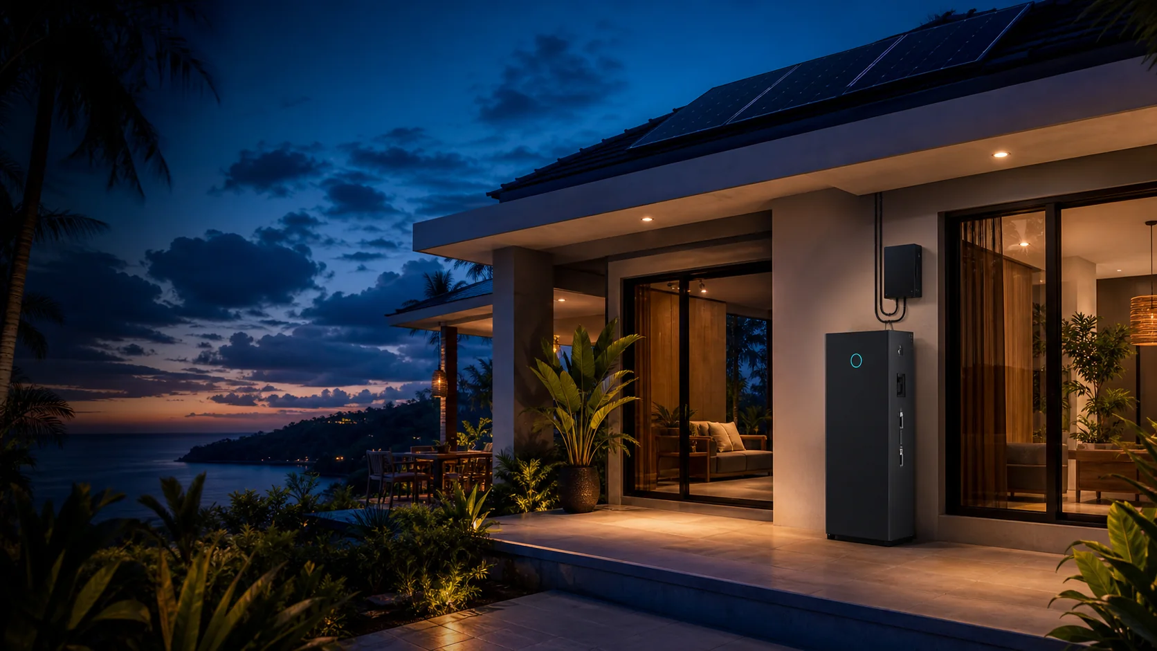 Solar-powered home in Puerto Galera with QSR energy storage